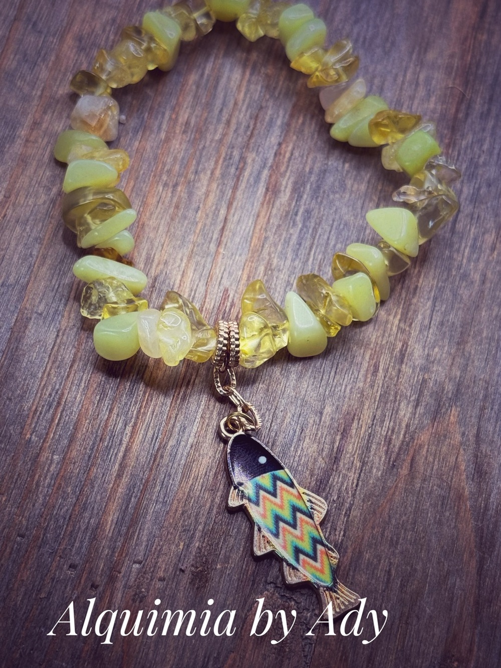 Oversized Golden Yellow citrine Stone beaded Bracelet